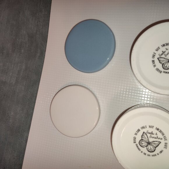 Dragonfly Flowers Containers Bathroom Kitchen Bedroom Office Set Ceramic Vintage - Picture 7 of 8